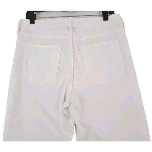 Old Navy ~Woman Size 12 Long~ White Piwer Slim Straight Mid Rise Jeans NWT - Picture 6 of 9